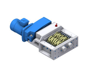 solid & bulk waste shredder / metal / double-shaft / compact