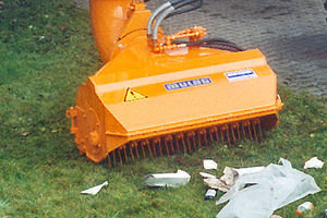 walk-behind suction sweeper