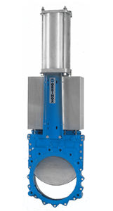 knife gate valve / pneumatically-operated / shut-off / for liquid food products and beverages