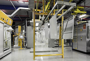 open powder coating booth