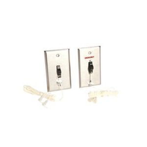 pull cord switch / single-pole / stainless steel / electromechanical