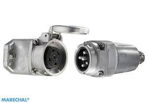 high-temperature connector / electrical power supply / metal / ultra-rugged