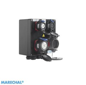 equipped electrical enclosure / modular / polyester / power distribution