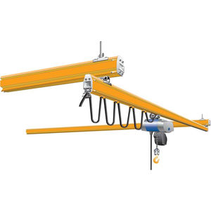 single-girder overhead traveling crane / low headroom / lightweight / hanging