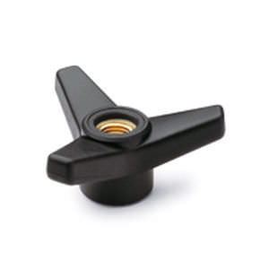 threaded knob / knurled / tri / technopolymer