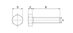 screw with hexagonal head