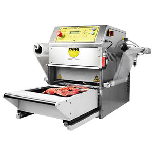 linear array tray sealer / semi-automatic / for the food industry