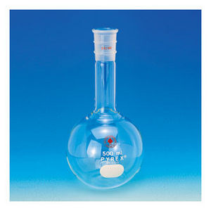 round-bottom flask / flat-bottom / borosilicate glass