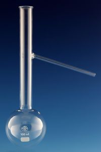 distillation vial / borosilicate glass / for chemical analysis