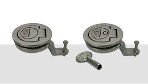 compression latch / lever-operated / key lock / steel