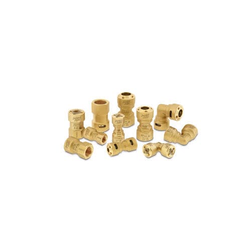 Elbow tube connector - ZoomLock PUSH - Parker Fluid System Connectors Division Europe - brass / quick