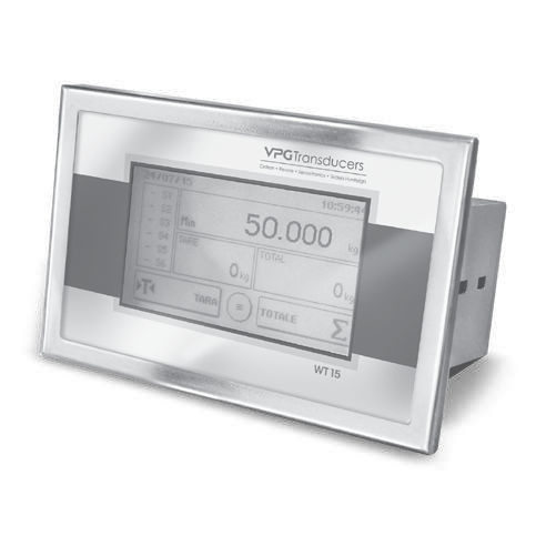 LCD display weight indicator - WT15 - VPG Transducers - Vishay Precision Group - with touchscreen / panel-mount / wall-mount