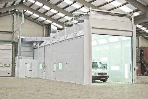 Closed circuit spray booth - Belmeko - for vehicles / wet paint