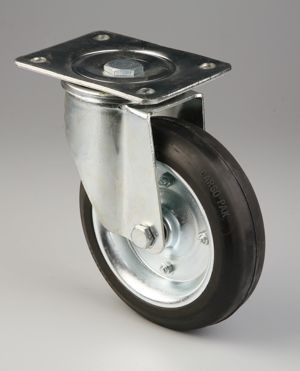 Wheel with solid tire - cargopak srl - elastomeric / for containers / for trolleys
