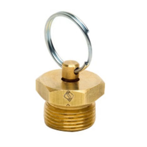 Hexagonal plug - 2193 series - SBU - Sociedade Brasileira de Usinagens Ltda. - threaded / brass / drain