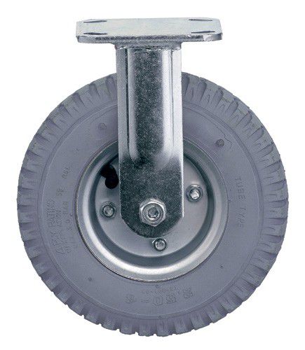 Fixed caster - PT series - Quantum Storage systems - rod / rubber / with pneumatic tire