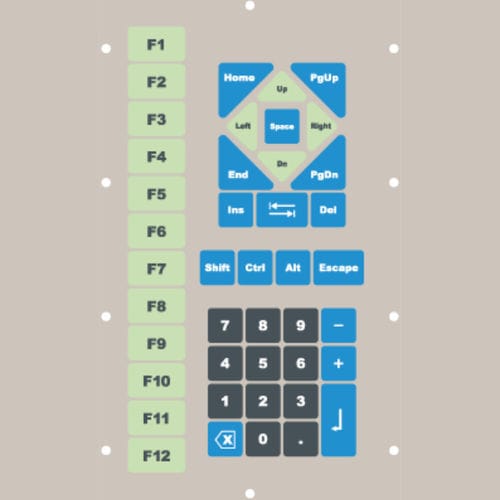Panel-mount keyboard - KT-FUN-02 - k-tronic S.r.l. - membrane / 40-key / industrial