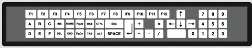 Desktop keyboard - KT-50-T-10	 - k-tronic S.r.l. - with mechanical keys / membrane / 50-key