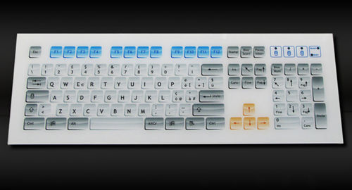 Panel-mount keyboard - Touch Night - k-tronic S.r.l. - capacitive / USB / glass