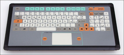 Panel-mount keyboard - KT-100-I-02 - k-tronic S.r.l. - membrane / with Fn key / with 2 mouse keys