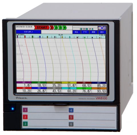 Paperless recorder - VM8100A - Ohkura Electric - with touchscreen