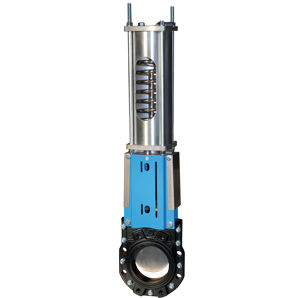 Knife gate valve - WGEB-PSNC - Watergates GmbH & Co. KG - pneumatically-operated / for water / flange-mounted
