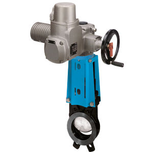 Knife gate valve - WGE-EL - Watergates GmbH & Co. KG - electrically-actuated / for water / flange-mounted