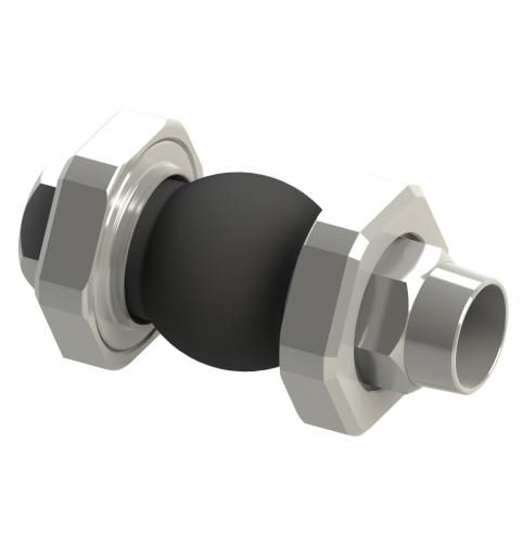 Rubber pipe expansion joint - B1 - Dieter A. Roth GmbH - round / screw-in / axial
