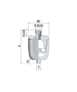 Diaphragm accumulator - LAV series - SAIP S.R.L. - nitrogen / stainless steel / carbon steel