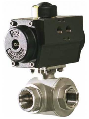 Ball valve - A35 - Vapo Techniek B.V. - electrically-actuated / pneumatically-operated / mounting flange