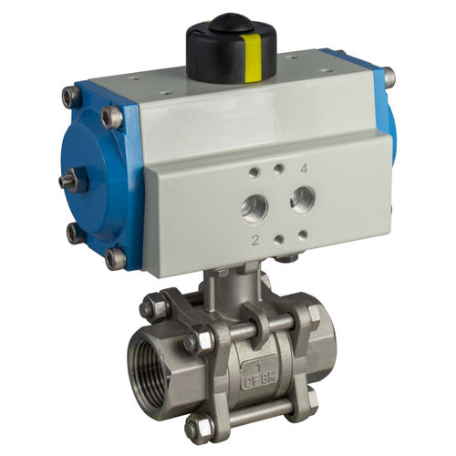 Stainless steel ball valve actuator - PKM-55I - airpower europe GmbH - pneumatic / 90° / double-acting