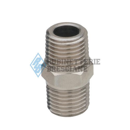 Metal nipple - R 250 series - BONOMI GMBH - threaded / hexagonal / straight