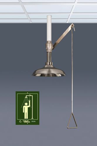 Ceiling-mounted safety shower - 1100 TI - Carlos Arboles S.A. - stainless steel