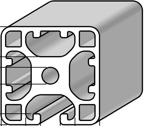 Aluminum profile - PRO4040L3N - Alváris Profile Systems GmbH - grooved / industrial / lightweight