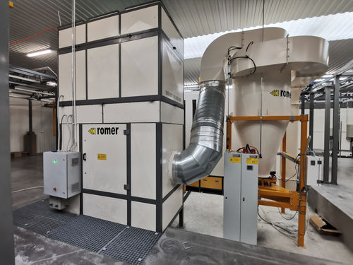 Closed circuit powder coating booth - ROMER P.P. - automatic