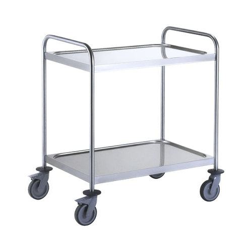 Transport trolley - C14  - MI Mailbox International GmbH - stainless steel / 2 levels / with swivel casters