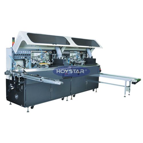 Automatic screen printer - GW-2A-UV - Dongguan Hoystar Printing Machinery Co.,Ltd - fully-automatic / 2-color / for glass bottles