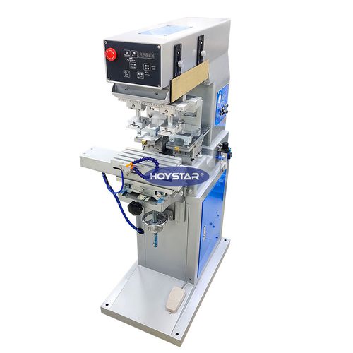 Pad printing machine with closed ink cup - GW-P2S-CP - Dongguan Hoystar Printing Machinery Co.,Ltd - 2-color / pneumatic
