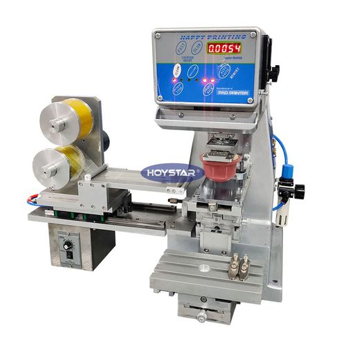 Pad printing machine with closed ink cup - GW-MINI-C - Dongguan Hoystar Printing Machinery Co.,Ltd - semi-automatic / for the toy industry / for the electronics industry
