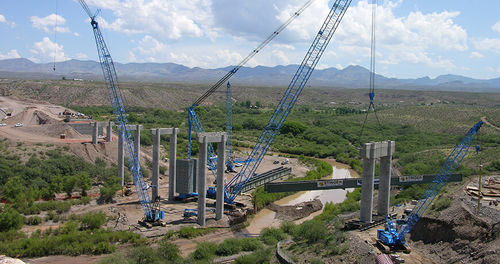 Crawler crane - LAMPSON TRANSI-LIFT® 1000/1100 - Lampson crane - lattice / for construction / loading