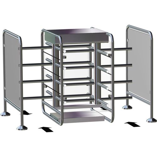 Half-height turnstile - VARIO 1300 D - Karl Gotschlich GesmbH - for heavy traffic