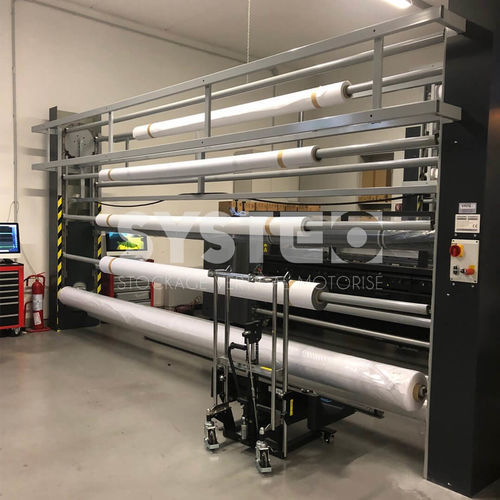 Vertical storage carousel - SYSTEO INDUSTRIE S.A.S - for pipes / for textiles / fabric roll