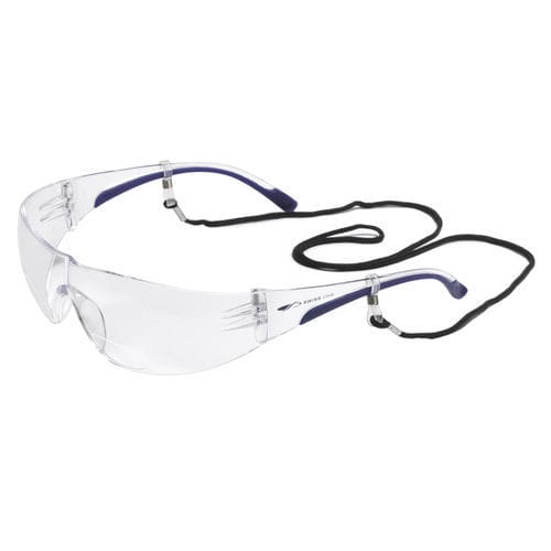 Ballistic safety glasses - EYEMAX - SWISS ONE SAFETY SA - polycarbonate / rubber / with anti-scratch coating