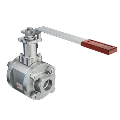 3-piece valve - 3PZ - Penta Srl - floating ball / lever / pneumatic