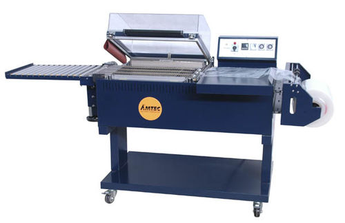 Semi-automatic packaging machine - max. 450 x 300 mm, 12 - 17 p/min | W17-LA - AMTEC Packaging Machines - heat-shrink film / bell type