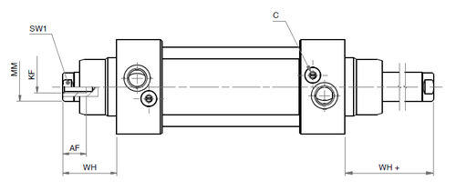 Pneumatic cylinder - YDMP - ARTEC SRL - double-rod / double-acting / stainless steel