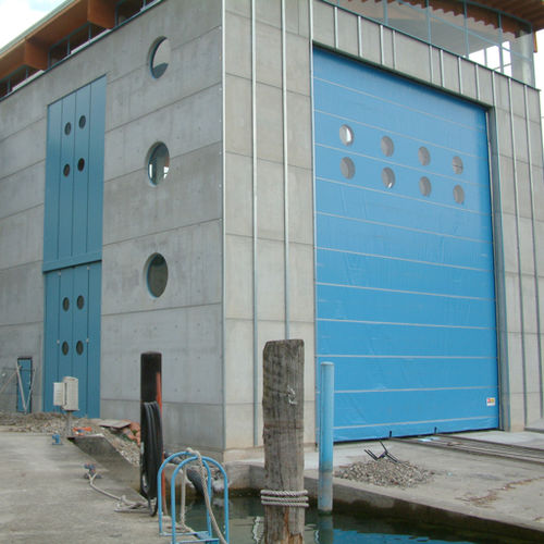 Fold-up door - IP GOLIA - SACIL HLB - PVC / hangar / industrial