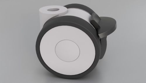 Swivel caster - TR00061957-000 - TR Fastenings - threaded stud / with brake / polyamide