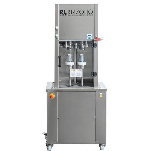 Can crimping machine - Rizzolio s.r.l - semi-automatic / pneumatic / twin-head