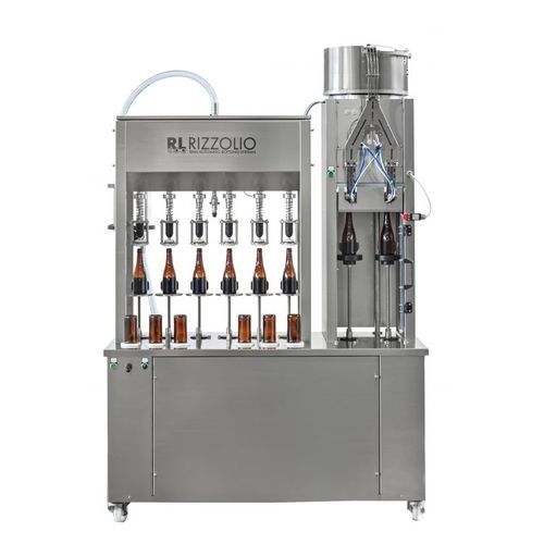 Semi-automatic filler - COMPACTBLOCK 6-6-2 500-600BH - Rizzolio s.r.l - for glass bottles / beverage / for water